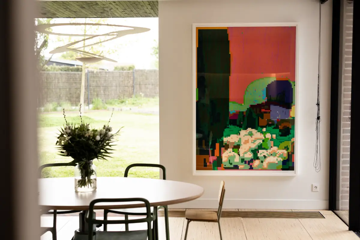 Salle à manger, vue sur le jardin