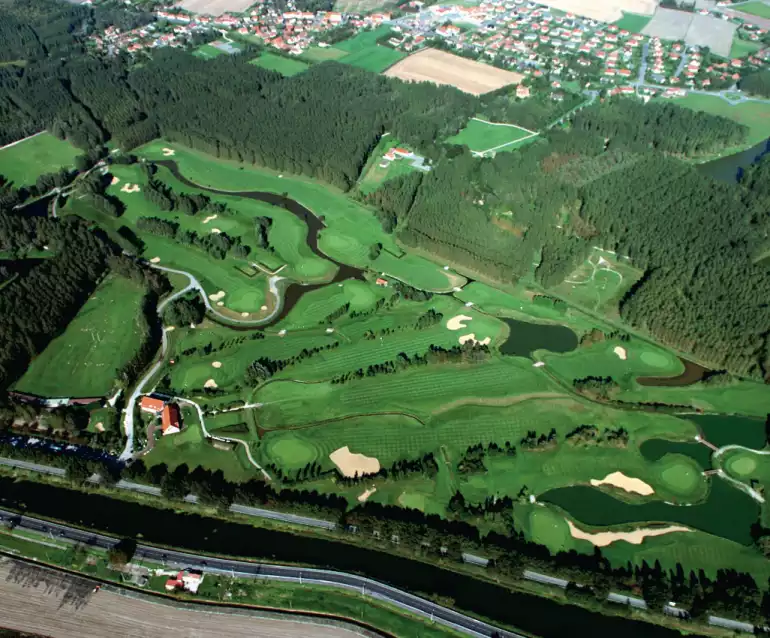 Vue aérienne du golf de Dunkerque