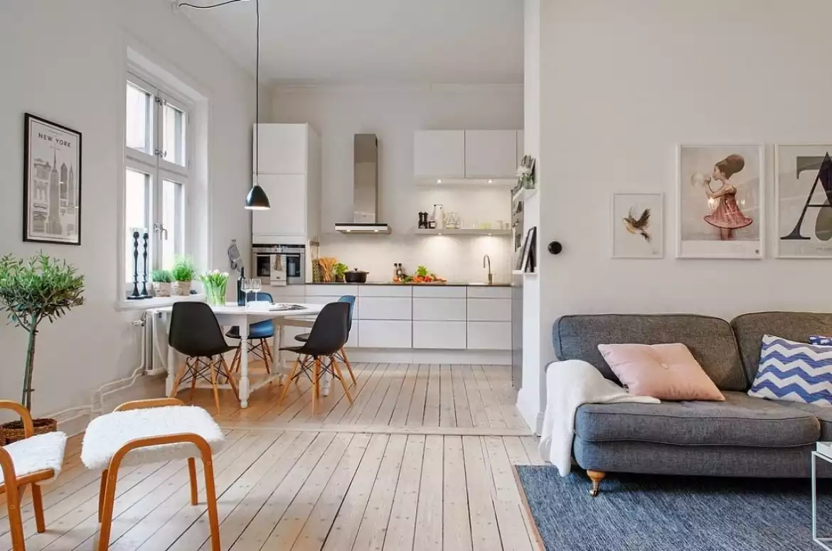 intérieur à la décoration scandinave