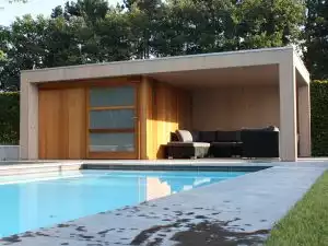 Abri de jardin Woodstar avec piscine