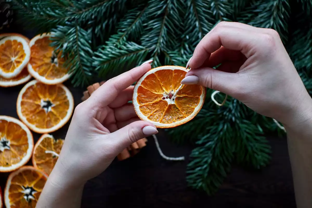 Orange séchée couronne 