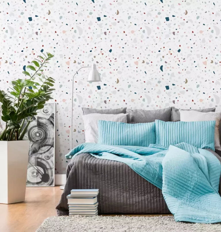 Papier-peint Terrazzo coloré