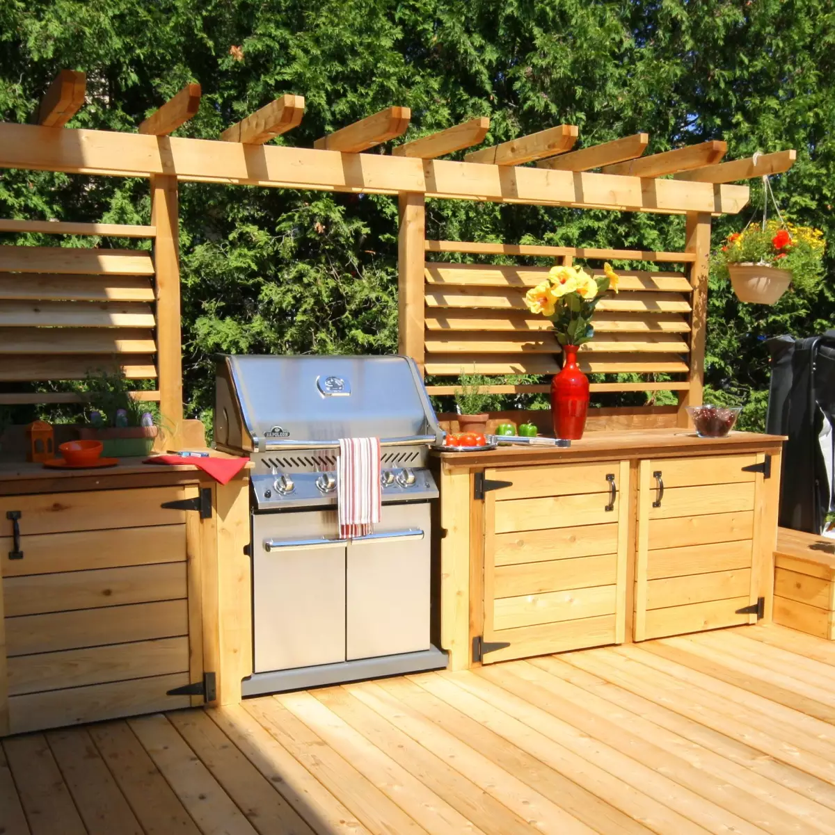 Cuisine d'été en bois