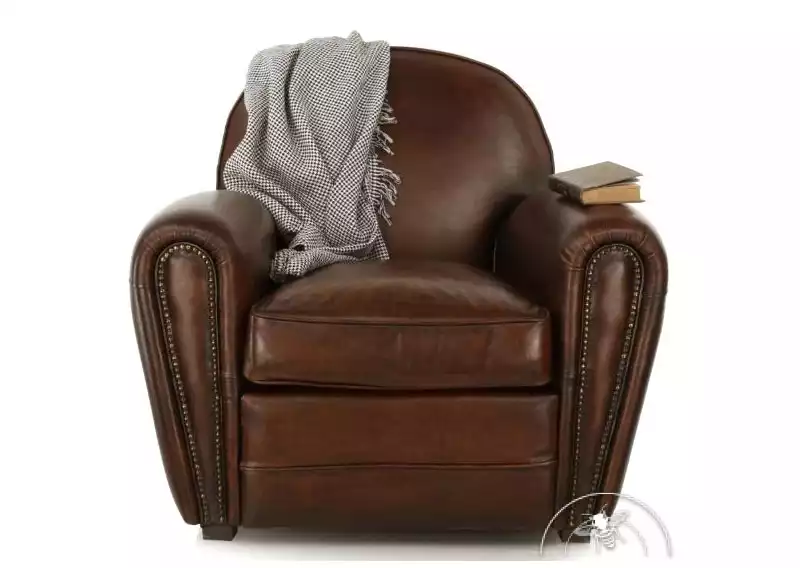 saulaie - fauteuil - cuir- vintage