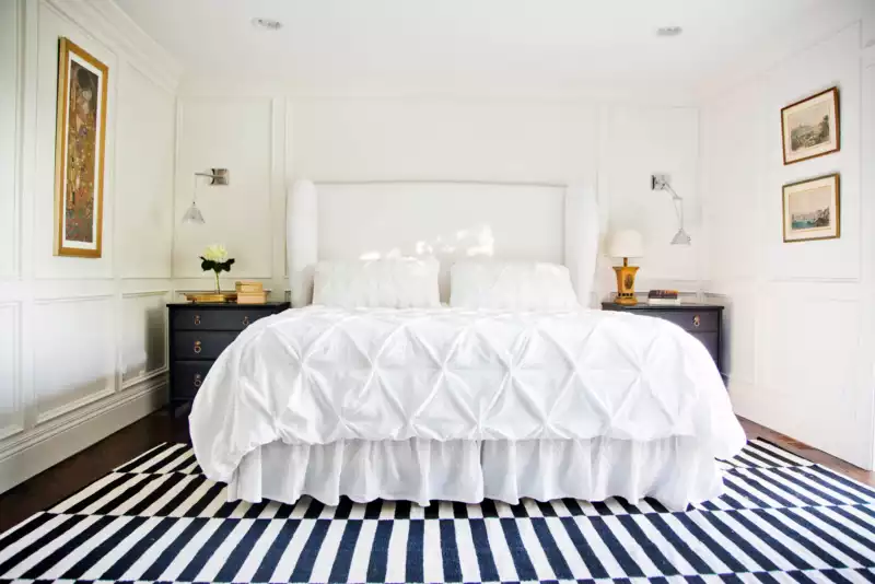 White + Gold Design - chambre - suite d'hôtel - inspiration - couette