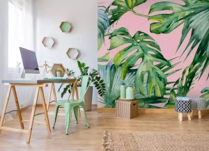 Ambiance tropicale et colorée au bureau