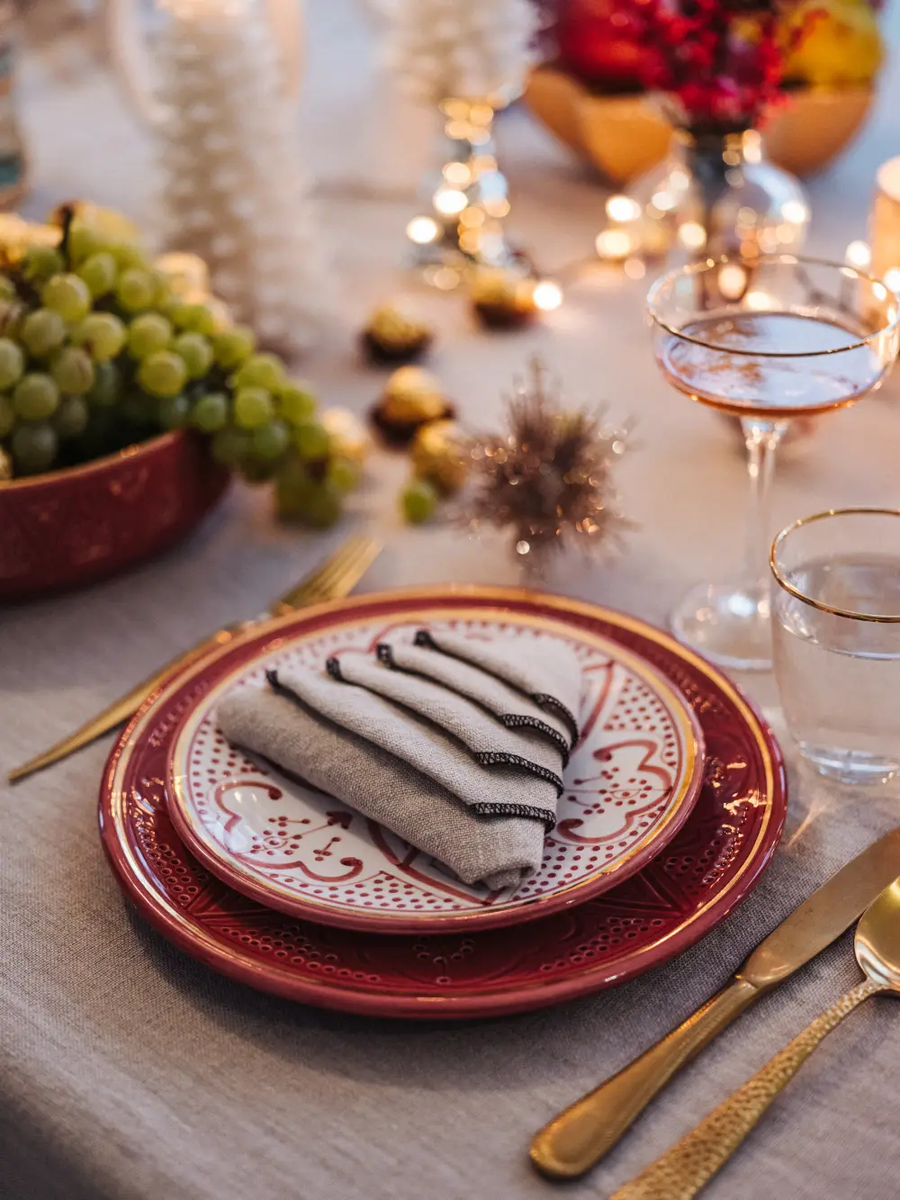 Assiette à motifs pour Noël