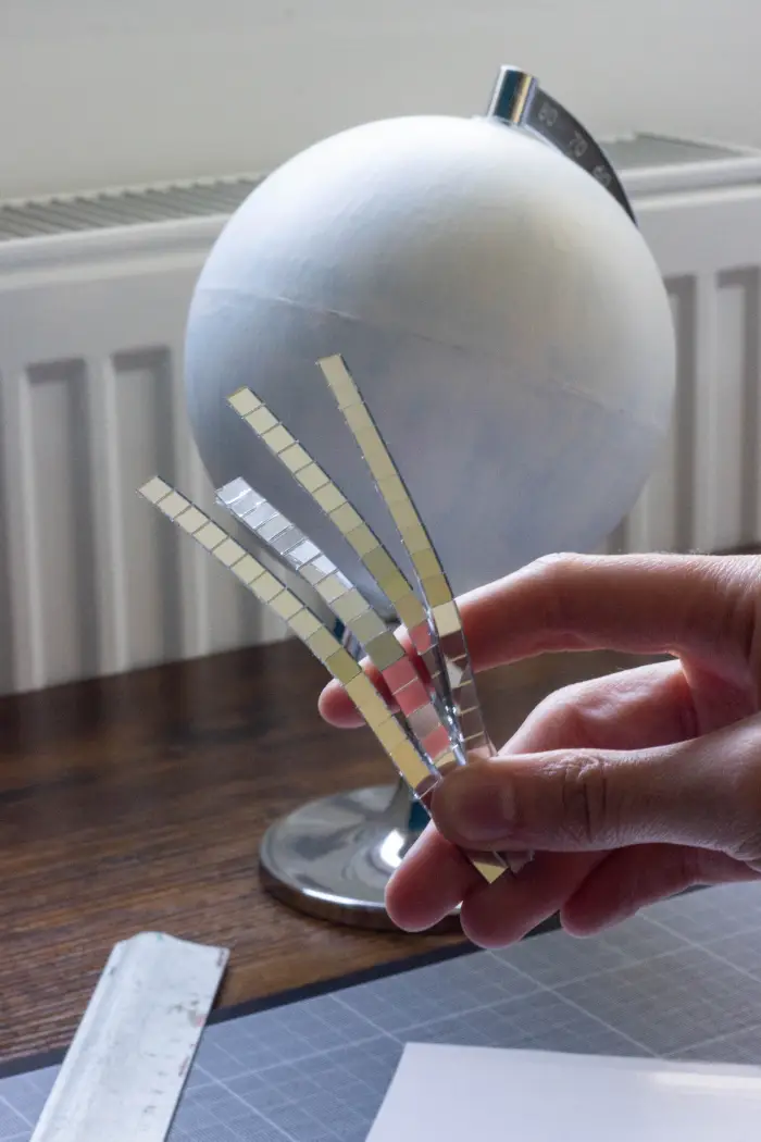 Bandes de mosaïques miroir découpées