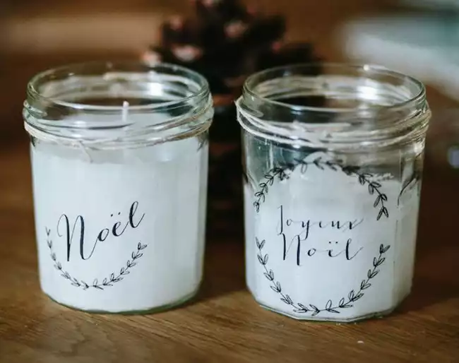 Bougies à message pour Noël