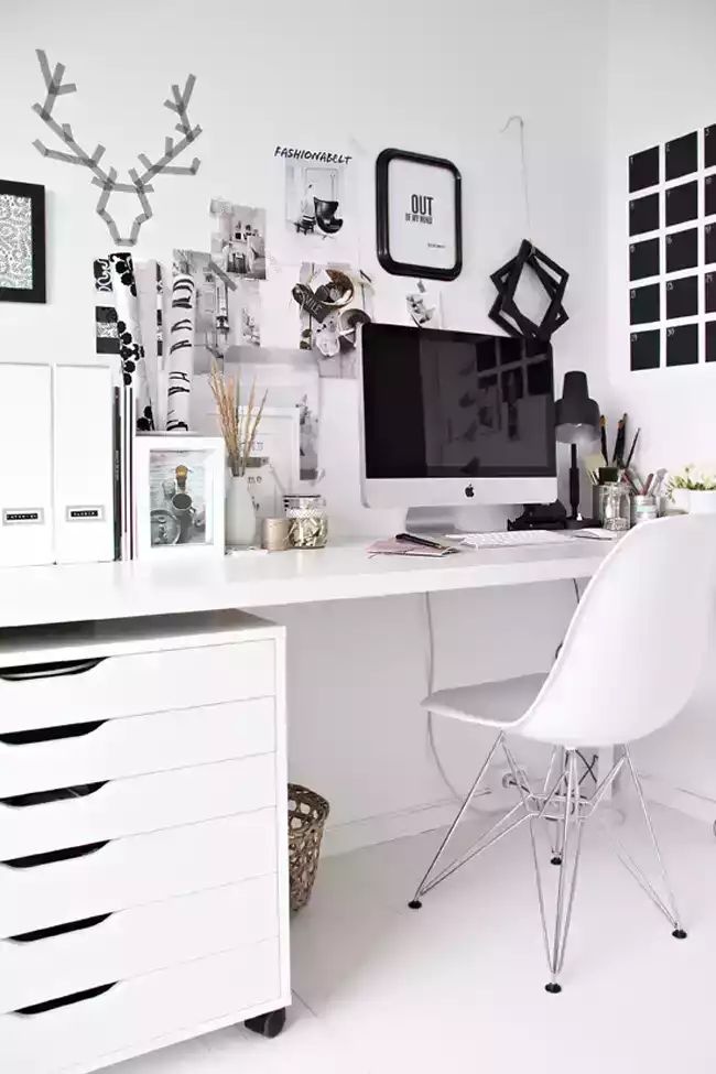 Bureau déco black and white