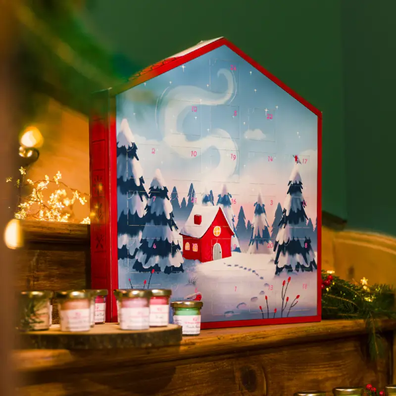 Calendrier avec 24 bougies pour attendre Noël par Les Bougies de Charroux édition 2025