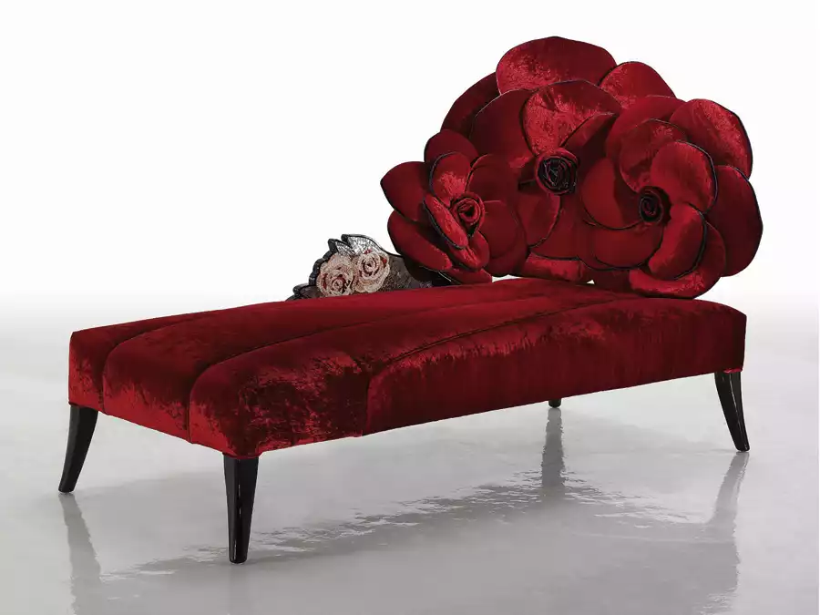 Canapé rouge en velours