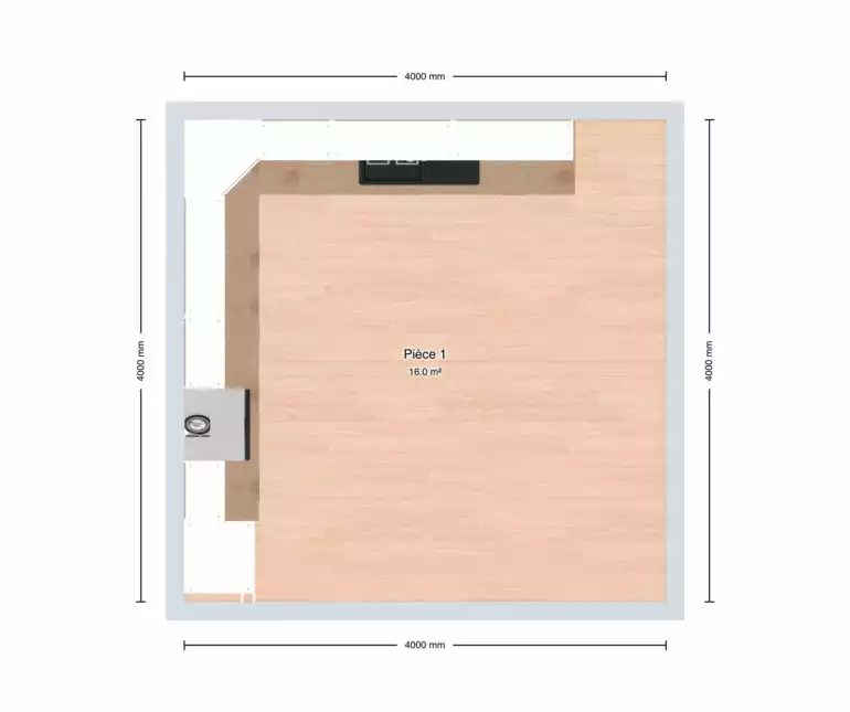 Logiciel cuisine Castorama vue plan
