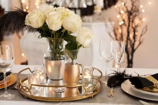 Centre de table chic et glamour