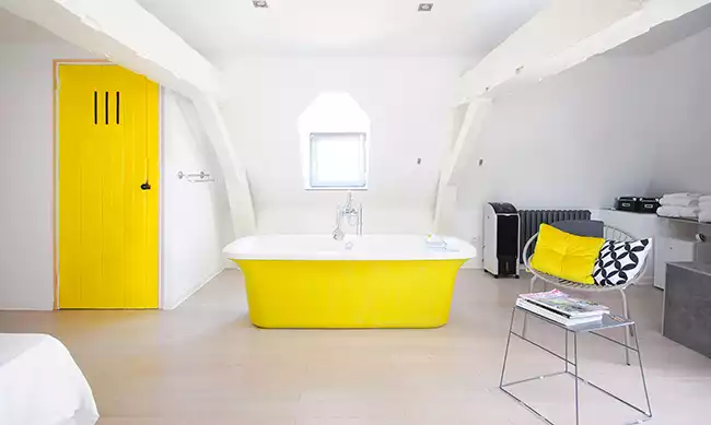 Chambre déco jaune