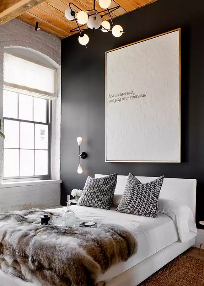 Chambre mur noir