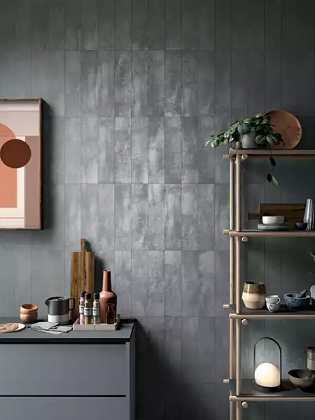 Salle de bain chic gris anthracite