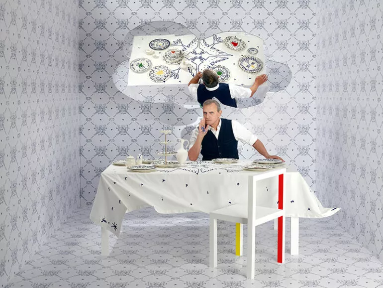 Collection de vaisselle l'archipel sentimental par Jean-Charles Castelbajac
