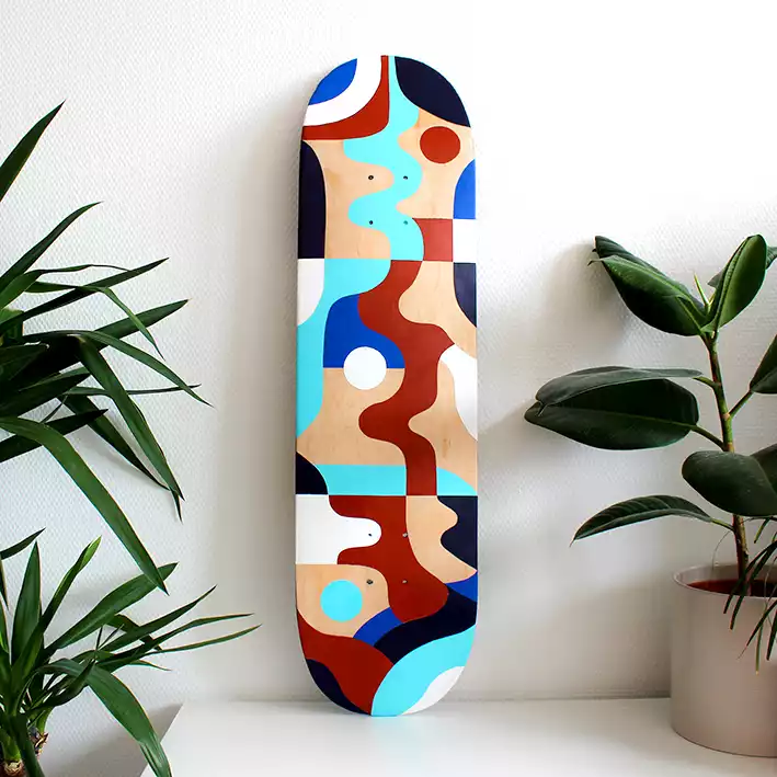 Art coloré skateboard œuvres