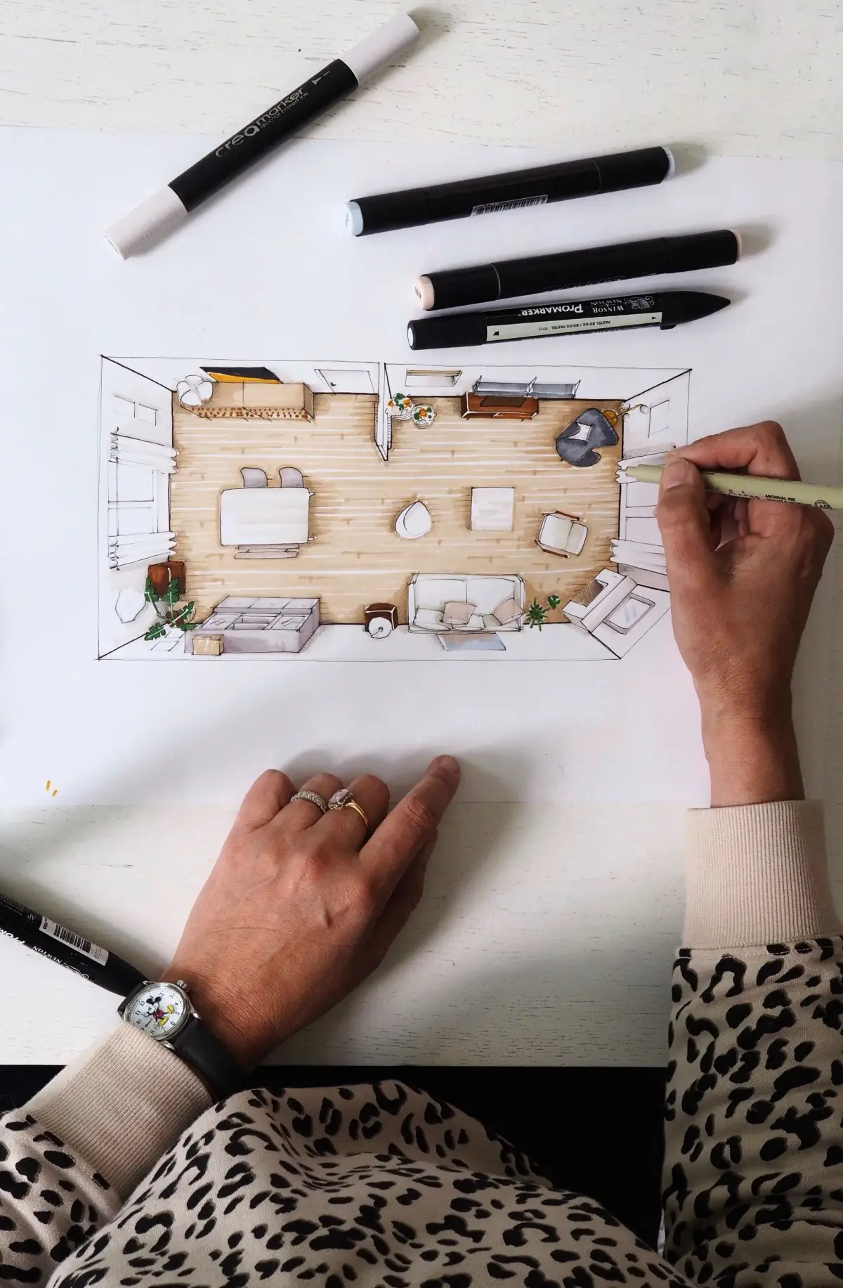 Croquis aménagement intérieur d'une maison par So Déco