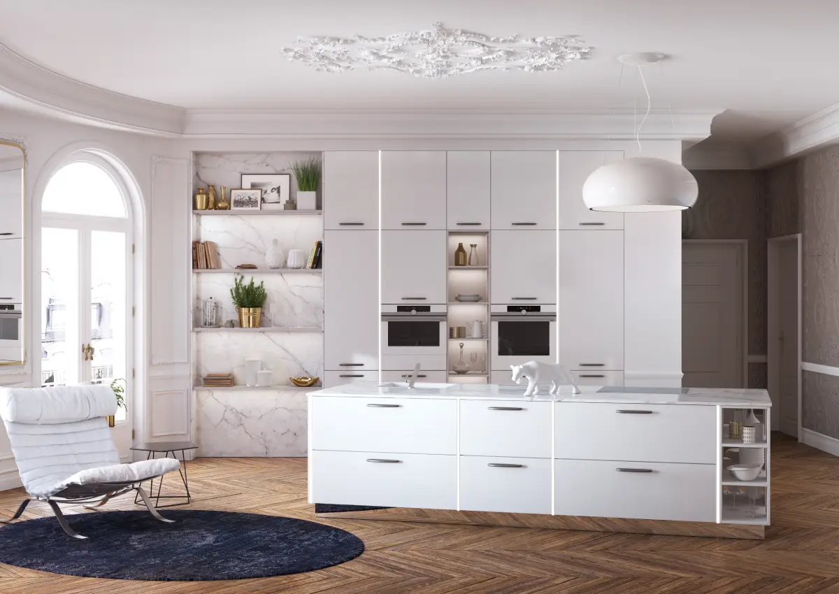 Cuisine total look blanc tendance 2023