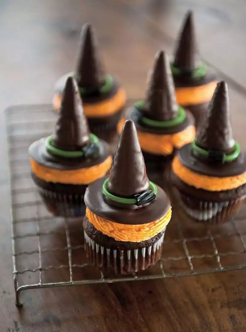 Cupcakes chapeau de sorcière