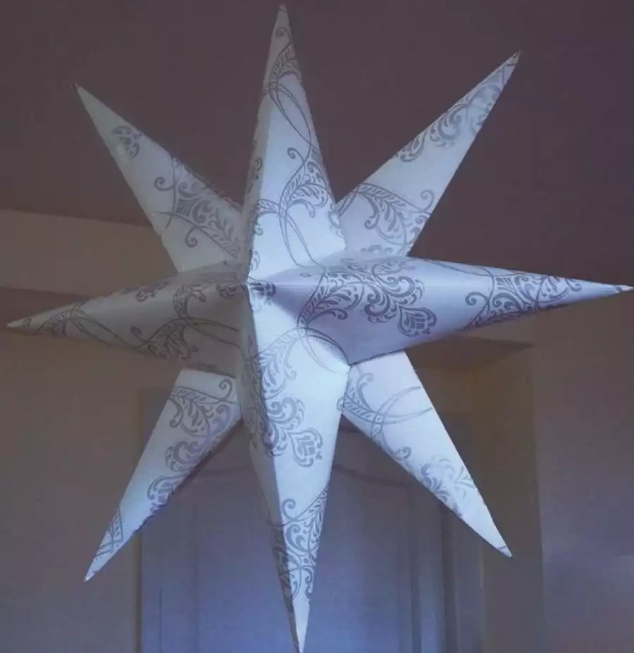 Étoiles suspendues en papier peint pour Noël