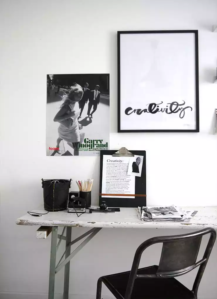 bureau deco noir et blanc