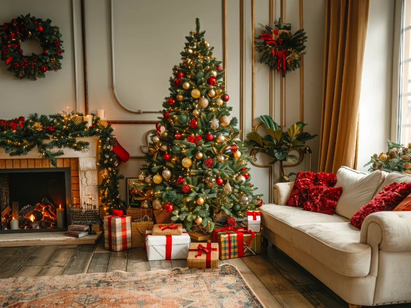 Clintons: Carte De Noël Traditionnelle Avec Scènes De Noël