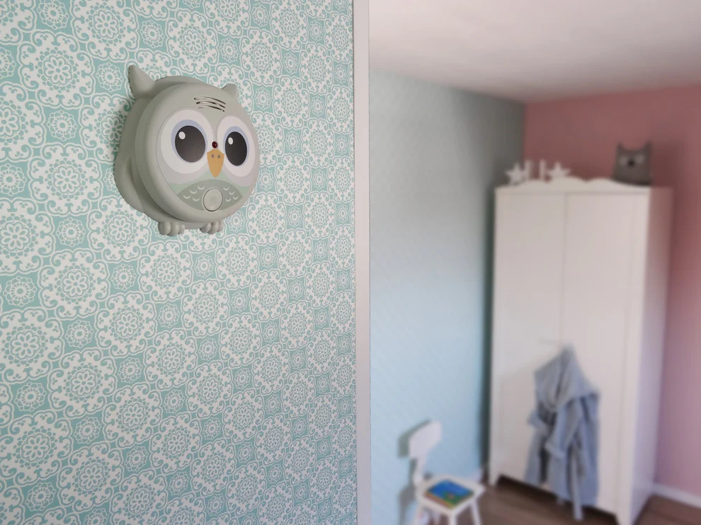 Détecteur de fumée décoratif en forme de chouette pour la chambre d'enfant