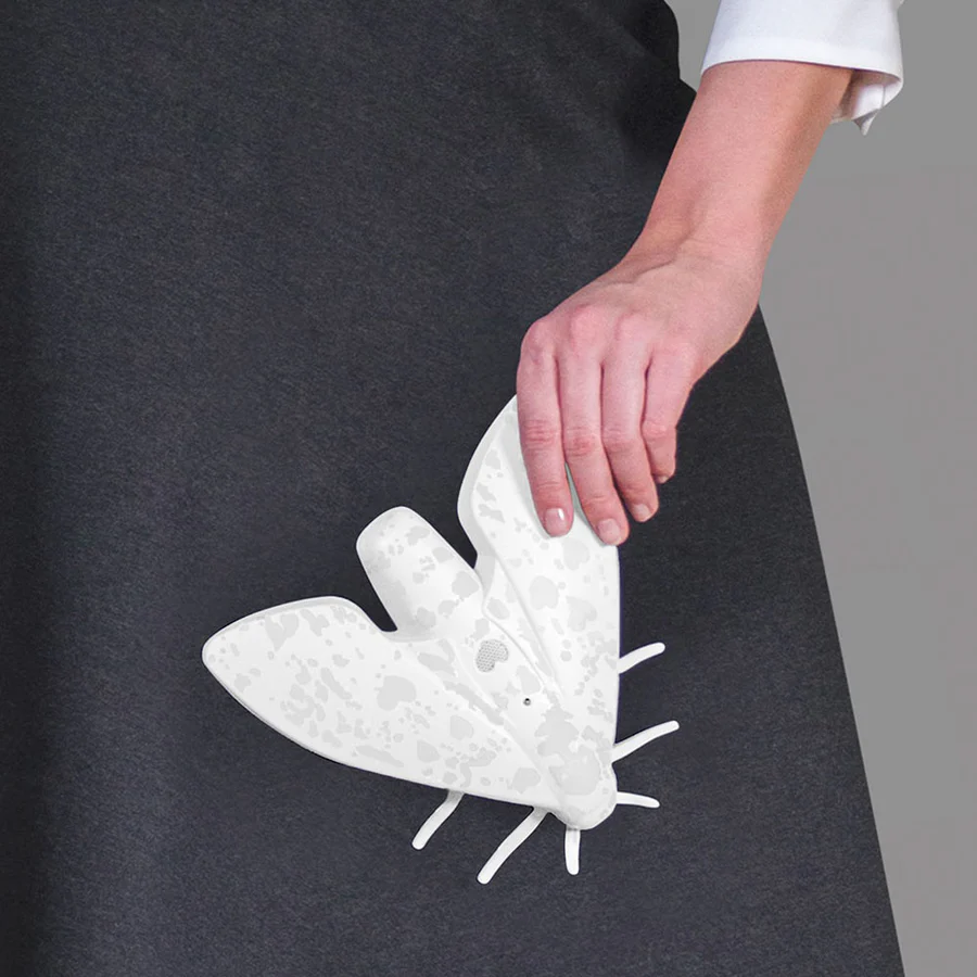 Détecteur de fumée original reprenant la forme d'un papillon blanc