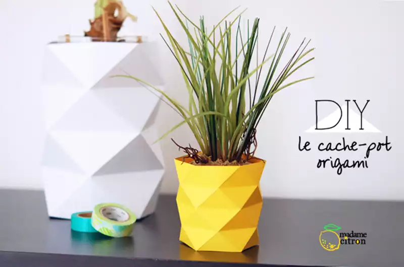DIY cache-pot origami ananas