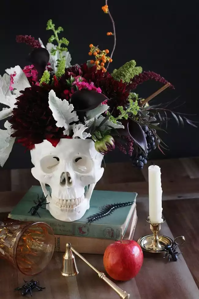 DIY crâne fleuri Halloween
