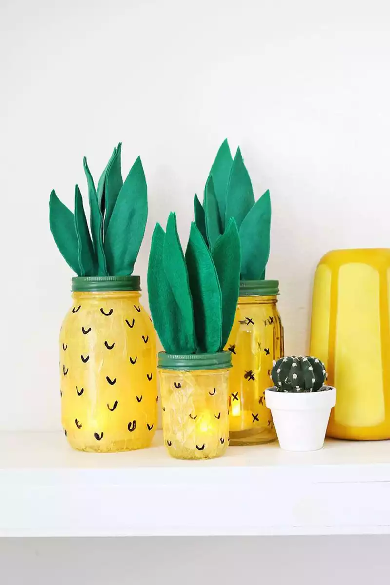 DIY lanterne en forme d'ananas
