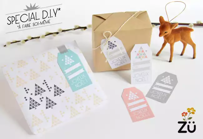 DIY papier cadeau de Noël