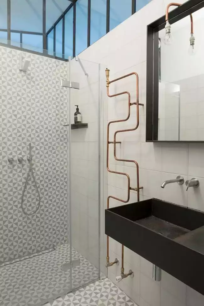 Douche à l'italienne graphique