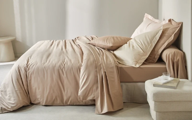Housse de couette fraîche pour l'été couleur beige