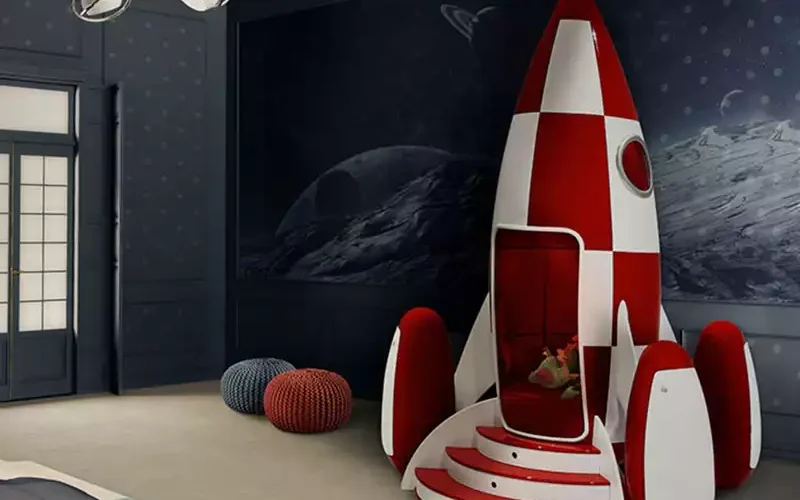 Chambre d'enfant ambiance astronaute