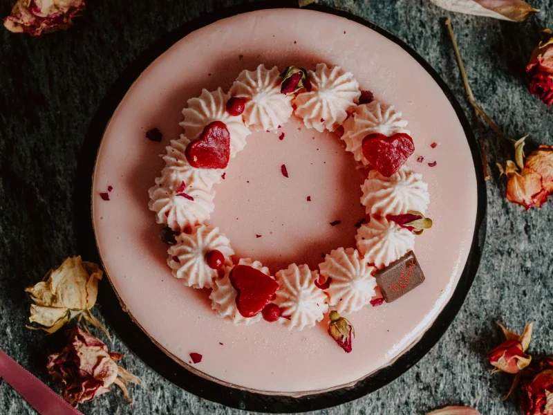 Recette entremet jasmin, litchi, pamplemousse