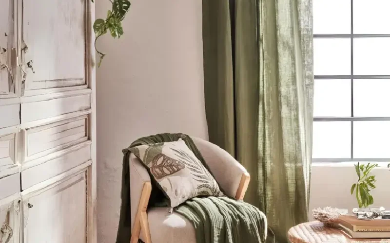 Rideaux et voilages, quel choix déco, rideaux tamisants vert