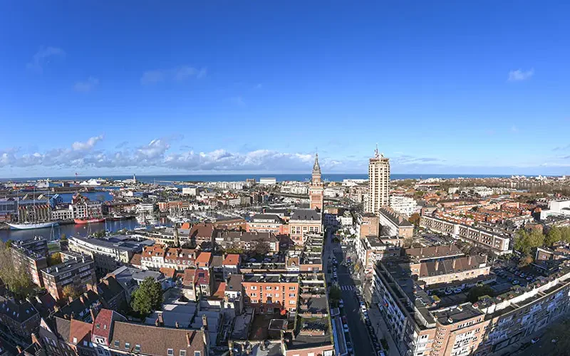 Ville de Dunkerque vue de haut