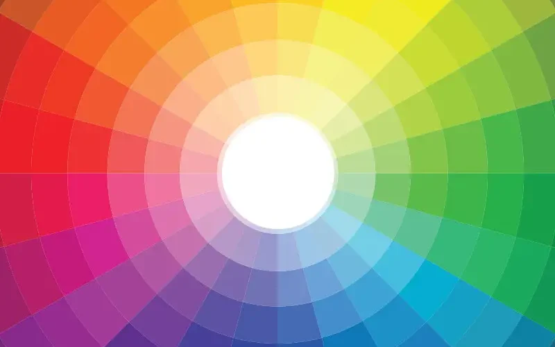 Zoom couleurs du cercle chromatique