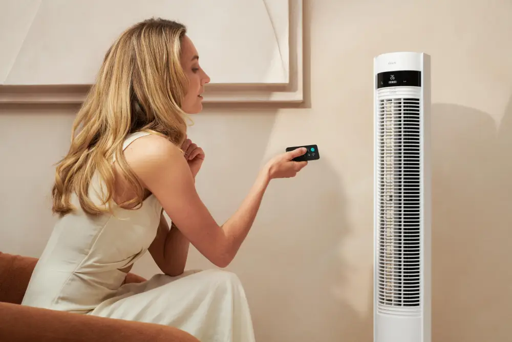 Ventilateur colonne moderne de chez Duux