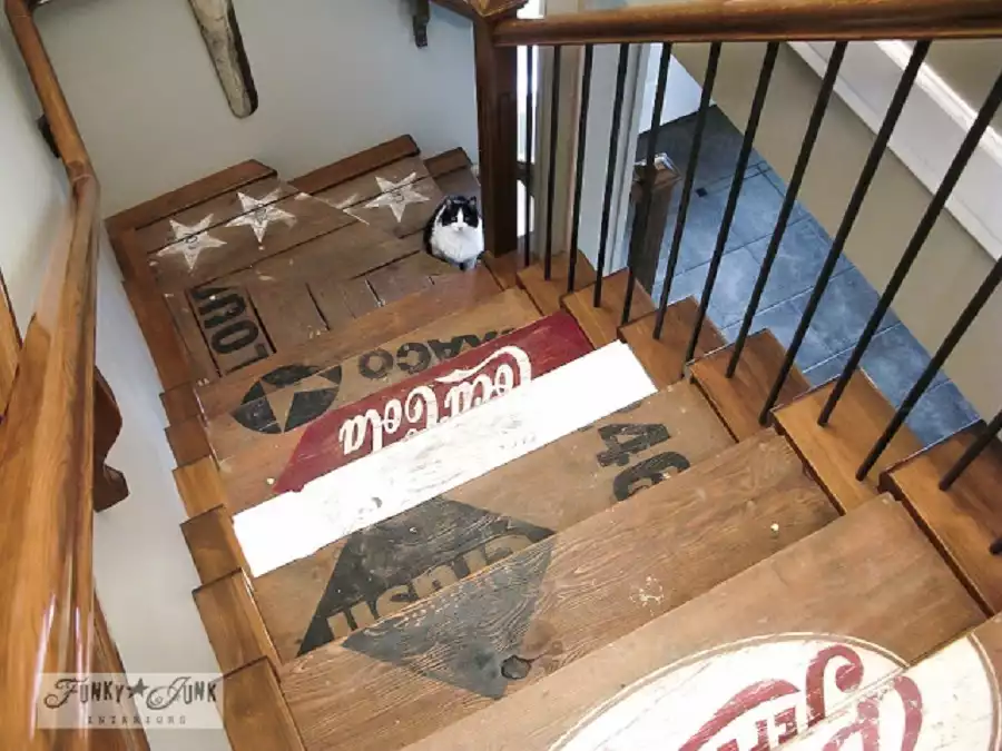 Escalier DIY vintage