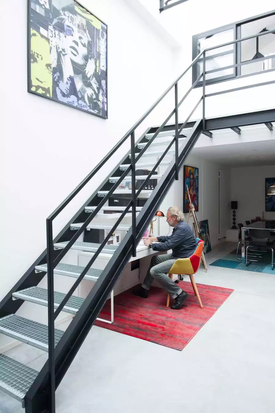 Escalier métallique loft