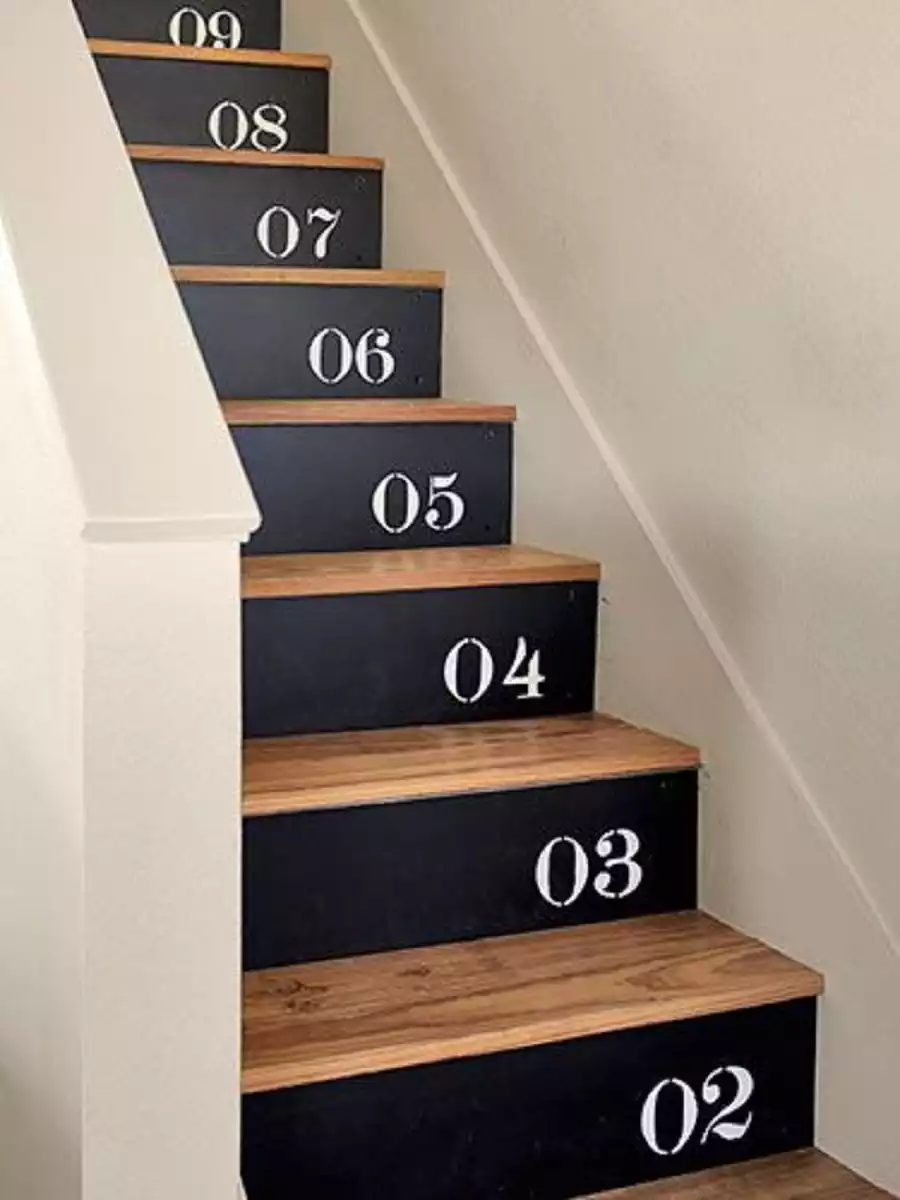 Escaliers avec chiffres