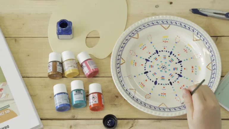 Étape 2 : la peinture pour réaliser son motif mandala