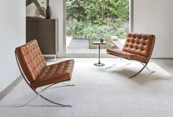 Fauteuil culte Barcelona par Ludwig Mies Van Der Rohe