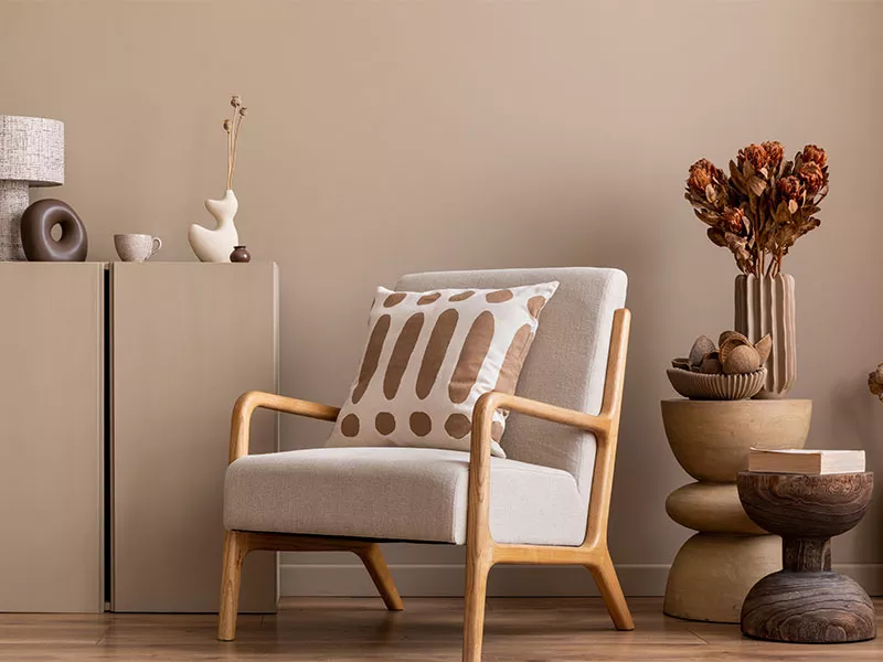 Fauteuil Design Cuir Beige Caterpillar – Neuf 70x100 Cm