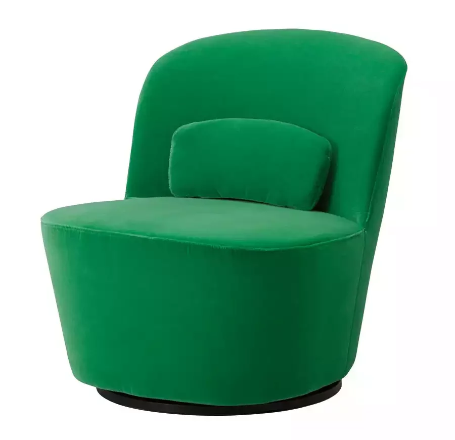 Fauteuil kitsch vert de chez IKEA